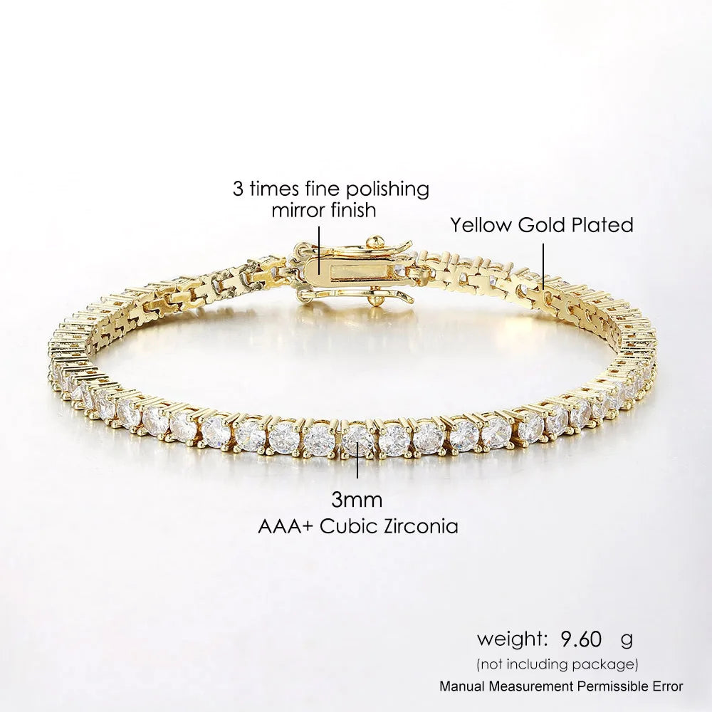 Noiré Cubic Zirconia Tennis Bracelet — cubic zirconia bracelet detail