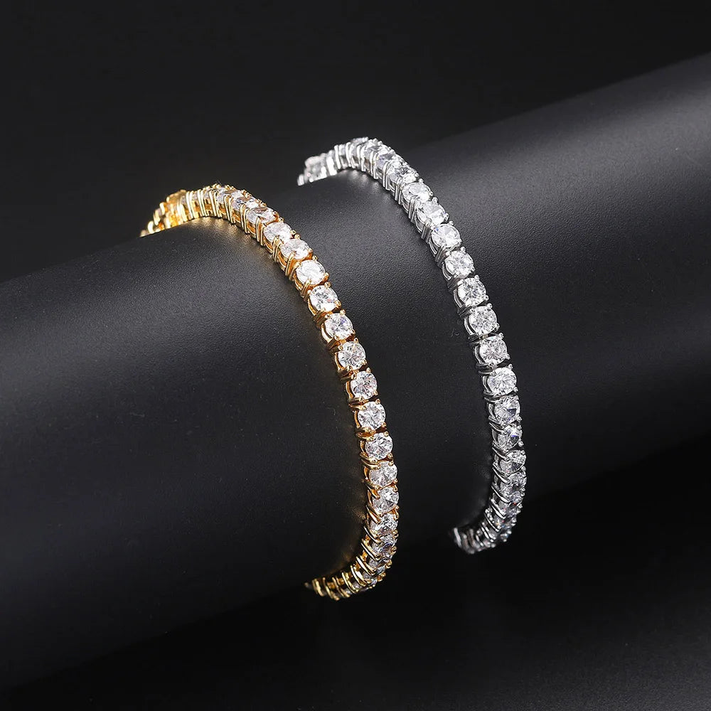Noiré Cubic Zirconia Tennis Bracelet — polished bracelet detail