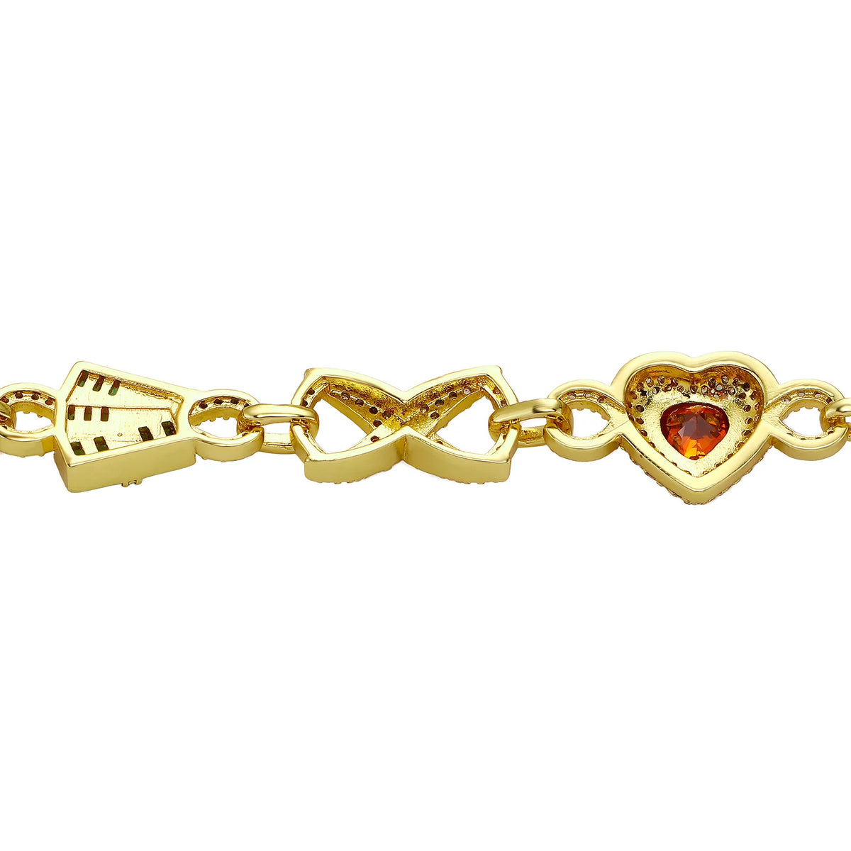 Lumière Cubic Zirconia Charm Link Bracelet — detail view 5