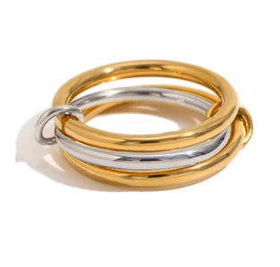 Duo Ligne Mixed-Metal Ring — detail view 8