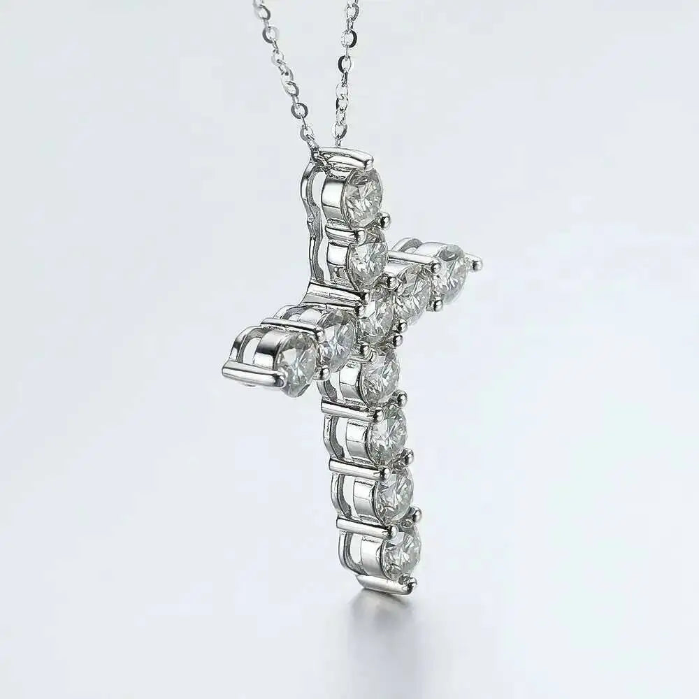 Lumière Croix Moissanite Necklace