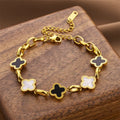 Élan four-leaf clover bracelet on ivory stone — detail 1