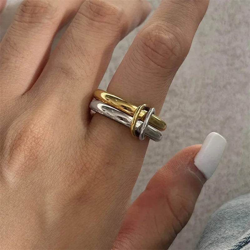 Duo Ligne Mixed-Metal Ring — detail view 7