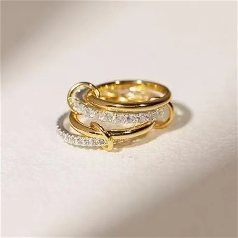 Duo Ligne Mixed-Metal Ring — detail view 5