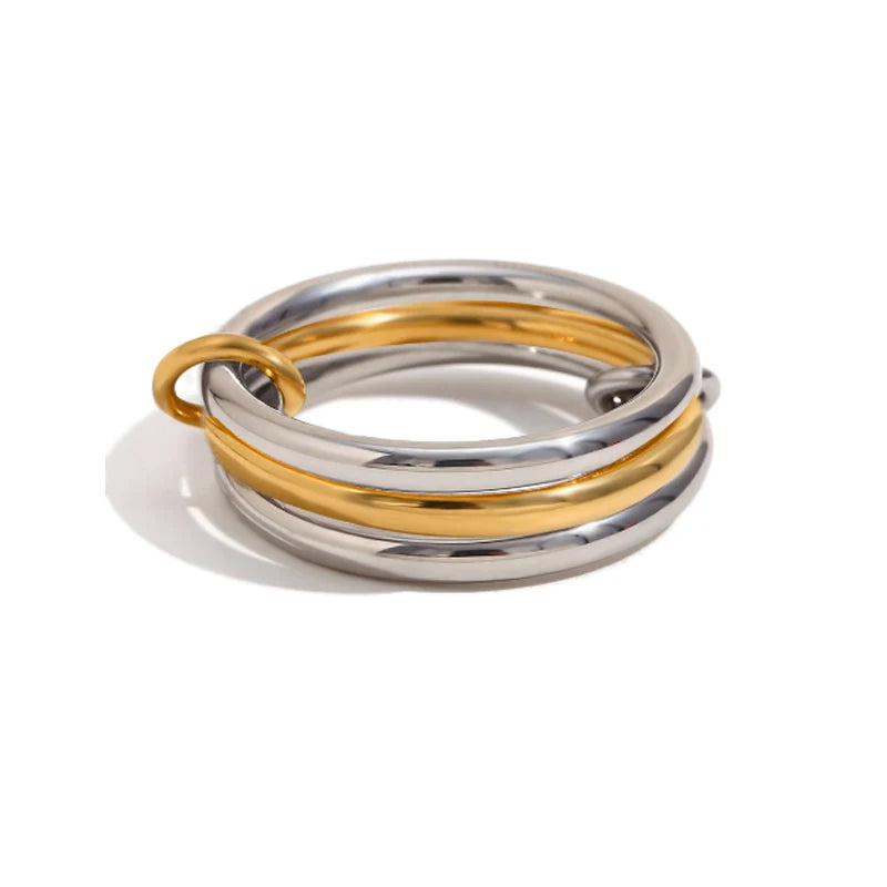 Duo Ligne Mixed-Metal Ring — detail view 9