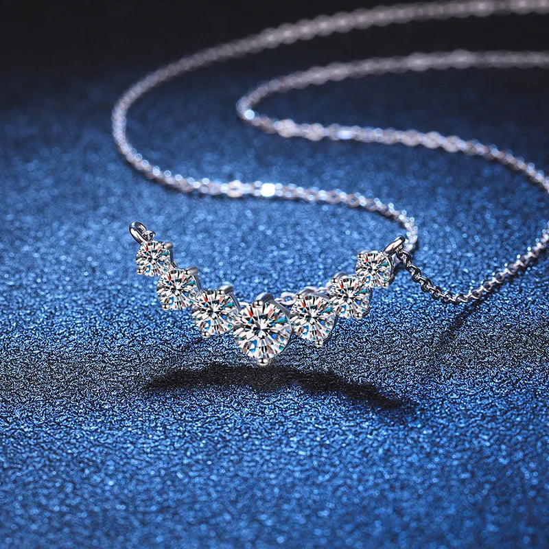 Aurora Oval moissanite necklace — fine jewelry close-up