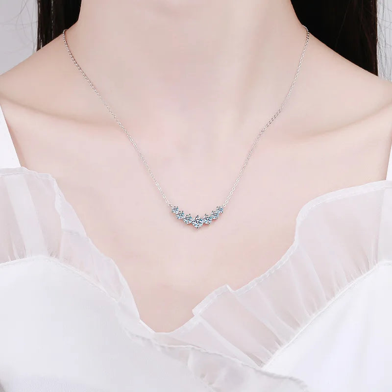 Aurora Oval Moissanite Necklace