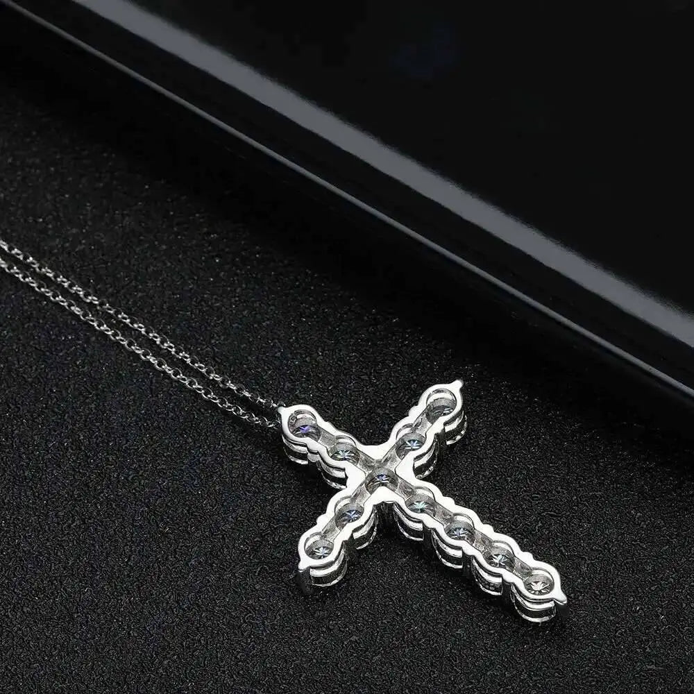 Lumière Croix moissanite necklace — elegant product detail