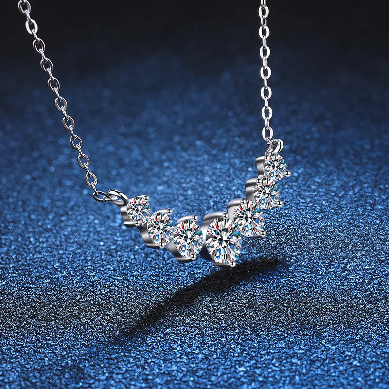 Aurora Oval moissanite necklace — elegant product detail