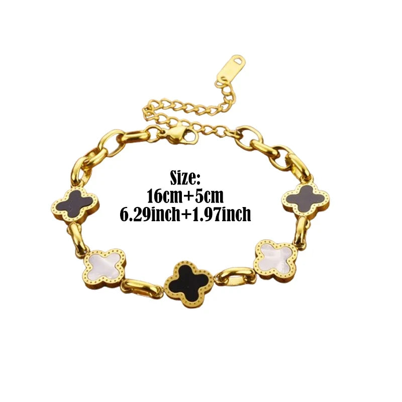 Élan four-leaf clover bracelet on ivory stone — detail 4