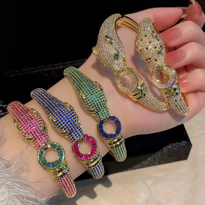 Féline Pavé Cuff Bracelet with cubic zirconia accents — additional view