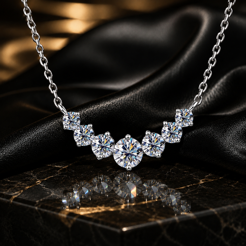 Aurora Oval Moissanite Necklace — refined luxury hero